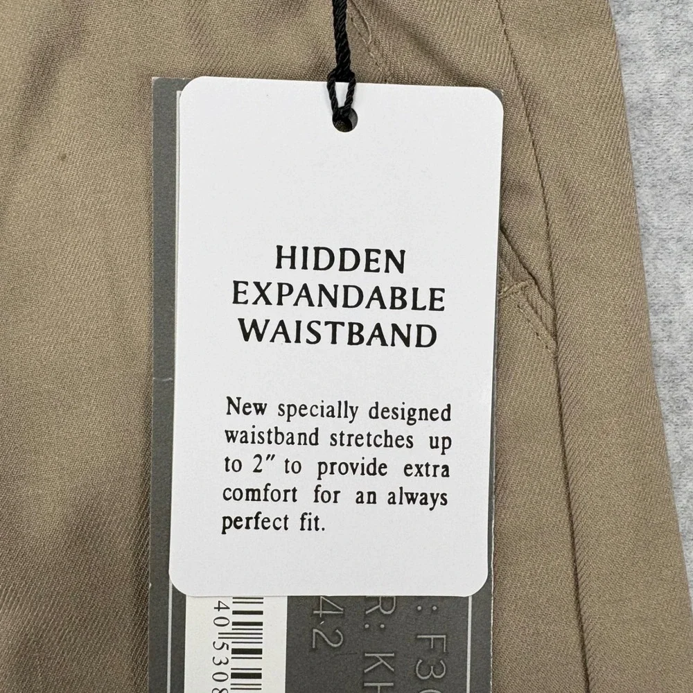 Bocaccio Golf Shorts Mens 42 Khaki Expandable Waist Stretch Performance Golfing